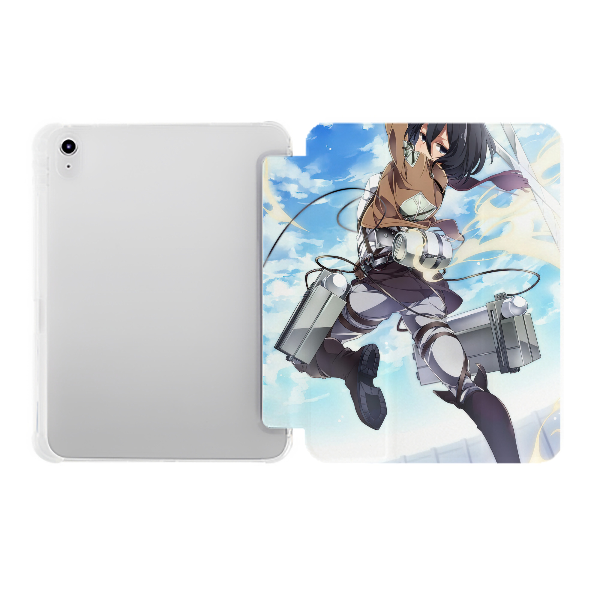 （画像用） 進撃の巨人 Attack on Titan IPad ケース ペン収納付き 三つ折りスタンド PUレザー×シリコン 対応機種9.5/10.5/10.9インチ